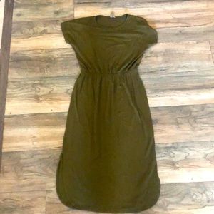 ASOS MIDI Dress Size 4 Khaki Olive Green
